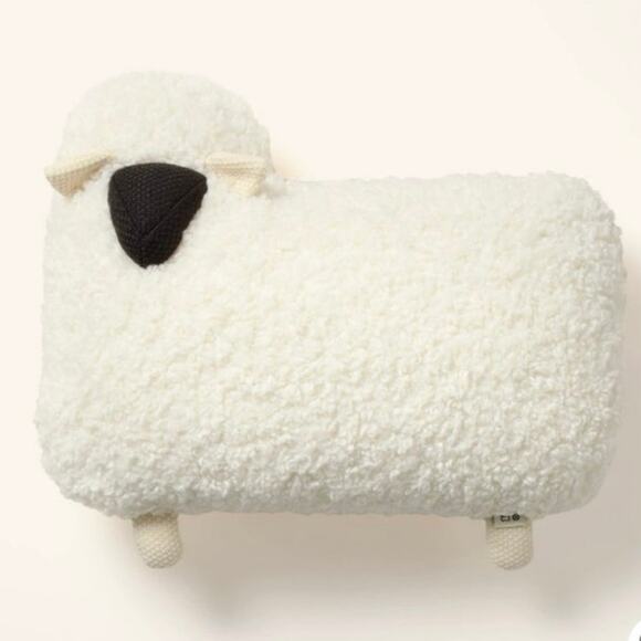 NWT Target x Woolrich Sheep Shaped Cream Sheep Pillow - Picture 1 of 4